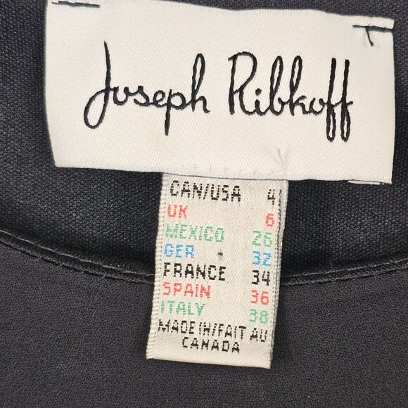 Whimsigoth Dark Academia Punk Rocker Flutter Sleeve Joseph Ribkoff Black 4 Top - Picture 7 of 14